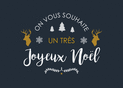 Joyeux No&euml;l avec cerfs et flocons d'hiver